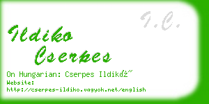 ildiko cserpes business card